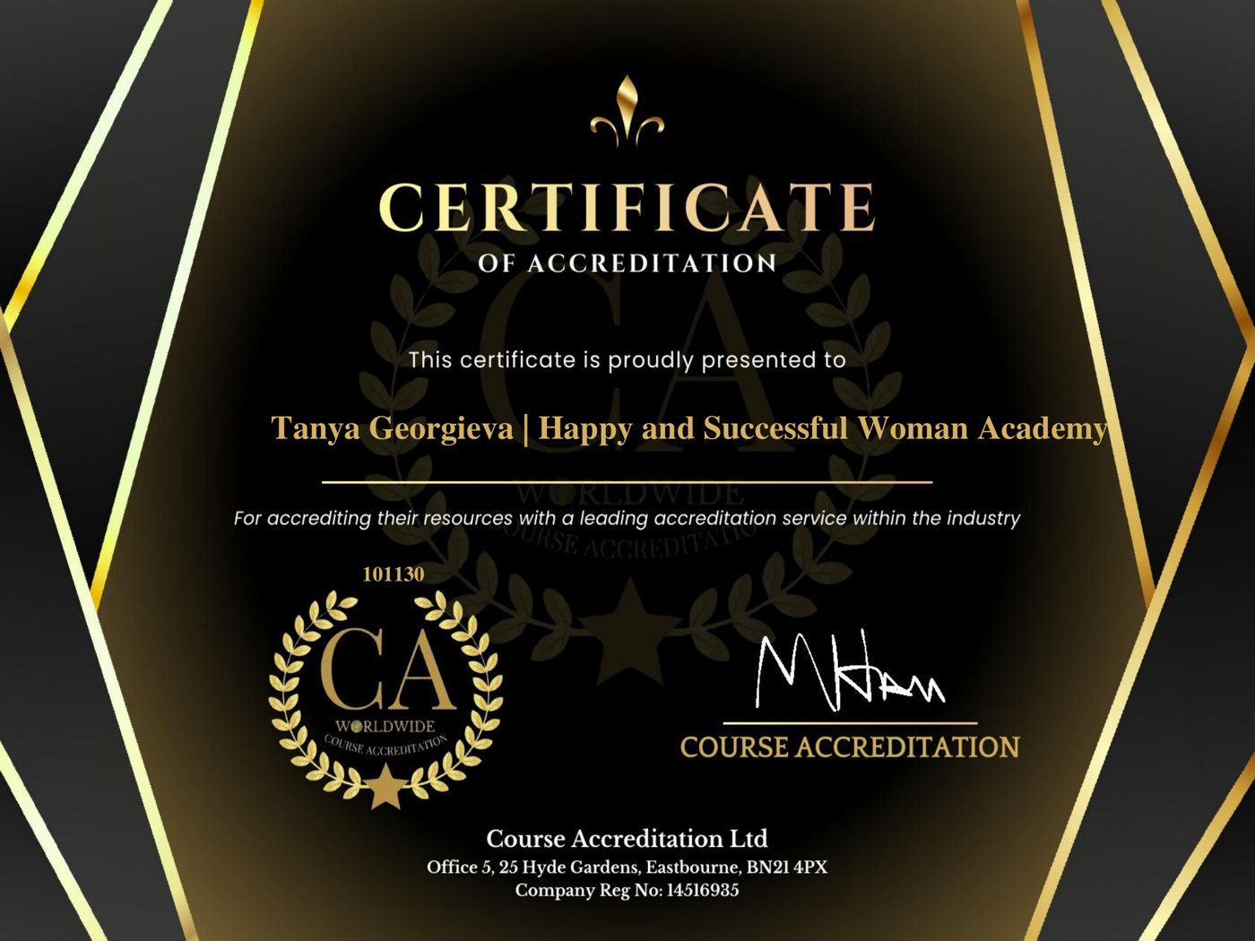 Course Accreditation (CA Worldwide)