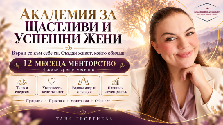 Академия за красиви и щастливи жени- холистична част 12-месечна менторска програма